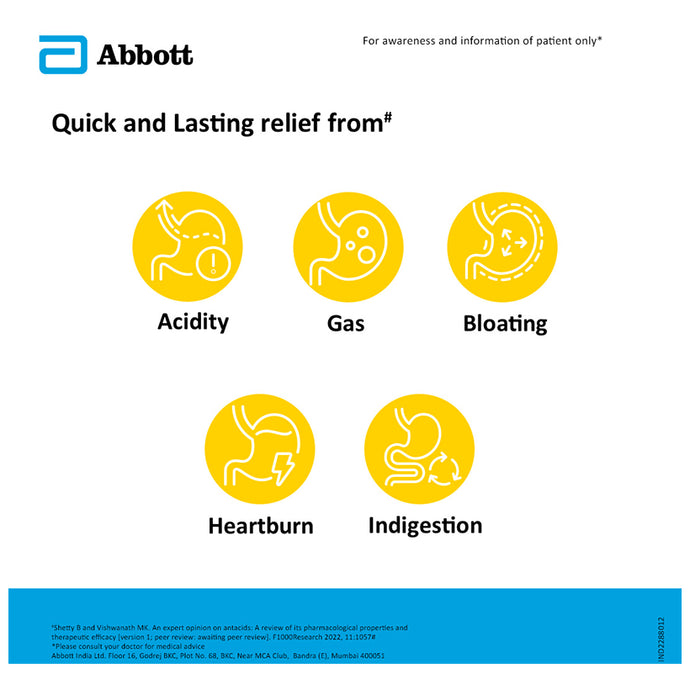 Digene Antacid Antigas Gel | For Acidity, Gas, Heartburn & Stomach Care | Flavour Mint