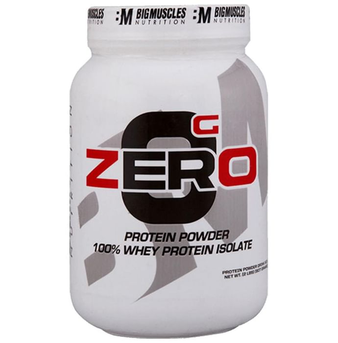 Big Muscles Zero Protein Powder 100% Whey Isolate Rich Chocolate - Classic Derma