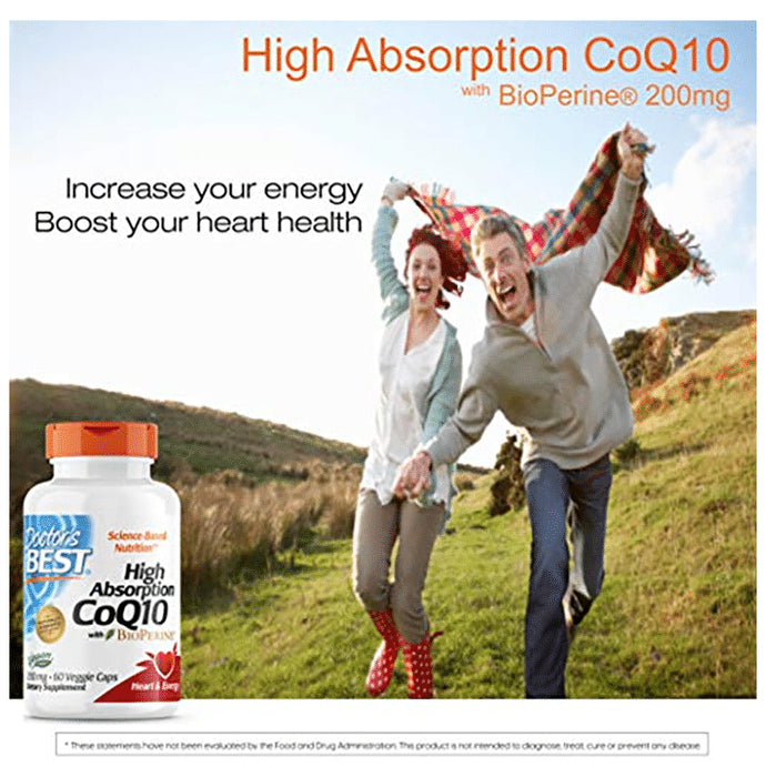 Doctor's Best High Absorption CoQ10 with BioPerine | Veggie Cap for Heart Health & Energy
