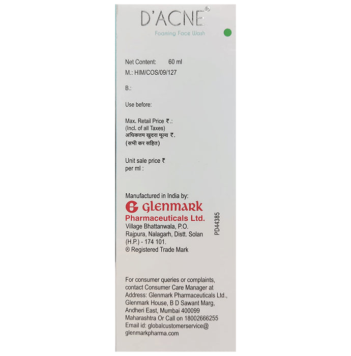 D Acne Foaming Face Wash with Salicylic & Glycolic Acid