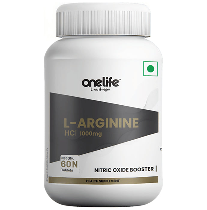 OneLife L-Arginine HCl 1000mg | Nitric Oxide Booster Tablet - Classic Derma