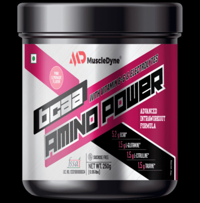 Muscle Dyne BCAA Amind Power Pink Lemonade Powder - Classic Derma