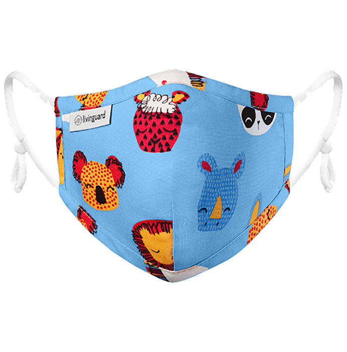Livinguard Kids Street Mask XS Ago Rabbit Print Blue - Classic Derma