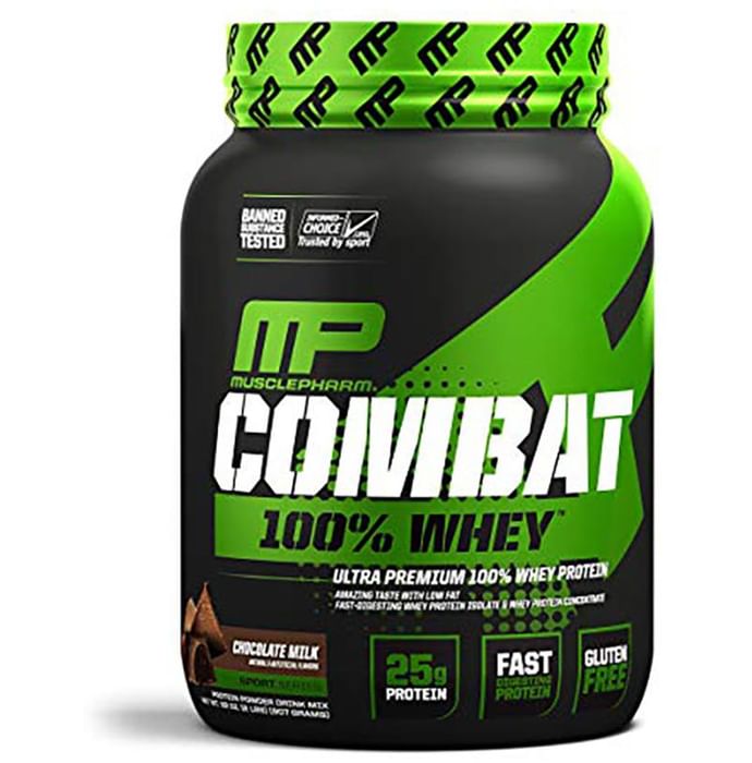 Muscle Pharm Combat 100% Whey Protein Powder Chocolate Milk - Classic Derma