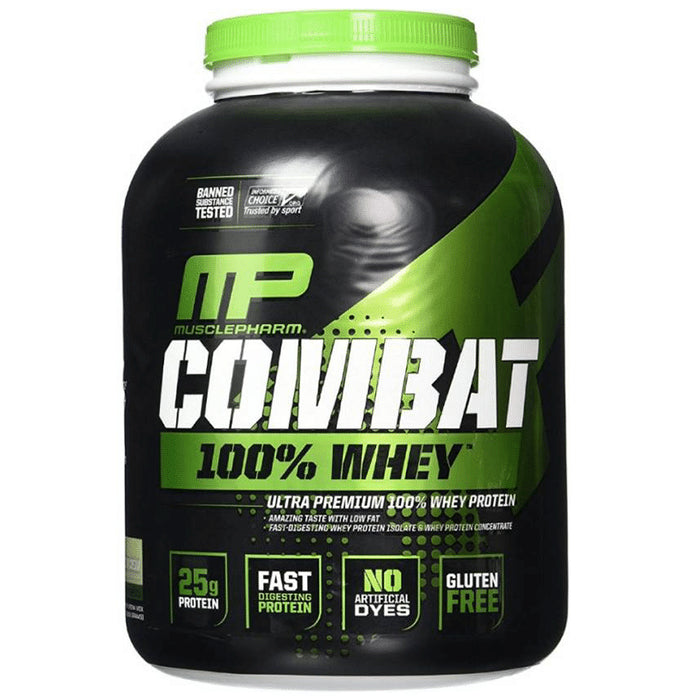 Muscle Pharm Combat 100% Whey Protein Powder Cookies & Cream - Classic Derma