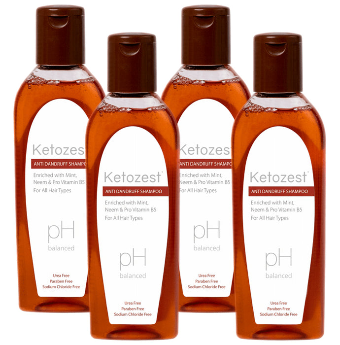 Ketozest PH Balanced Anti Dandruff Shampoo (100ml Each) - Classic Derma