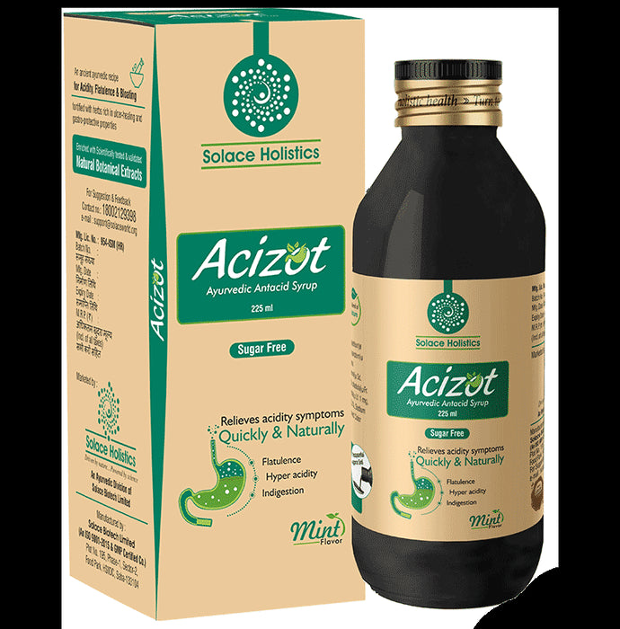 Solace Holistics Acizot Syrup Mint Sugar Free