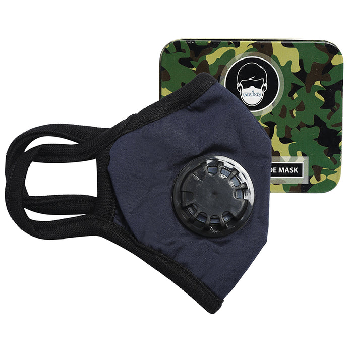 Advind Healthcare Military Grade N99 Mask with 2 Valves Medium Blue - Classic Derma