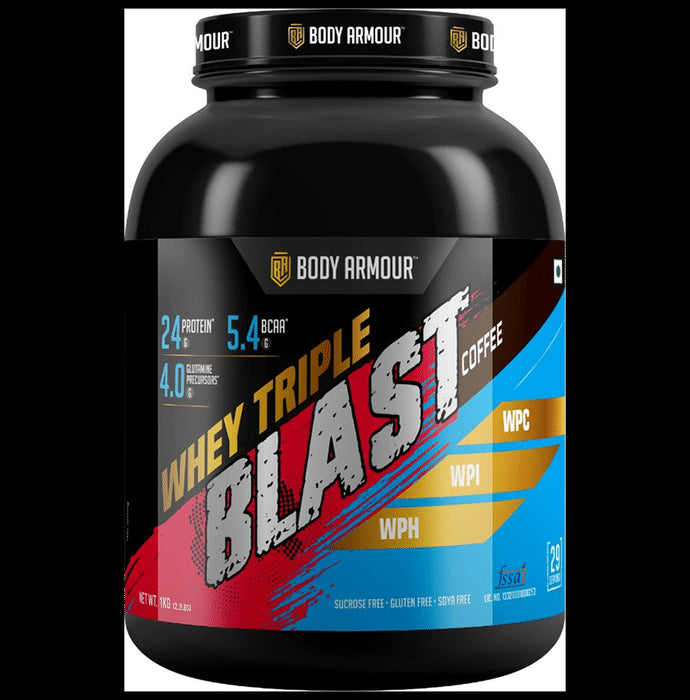 Body Armour Whey Triple Blast Protein Powder Coffee - Classic Derma