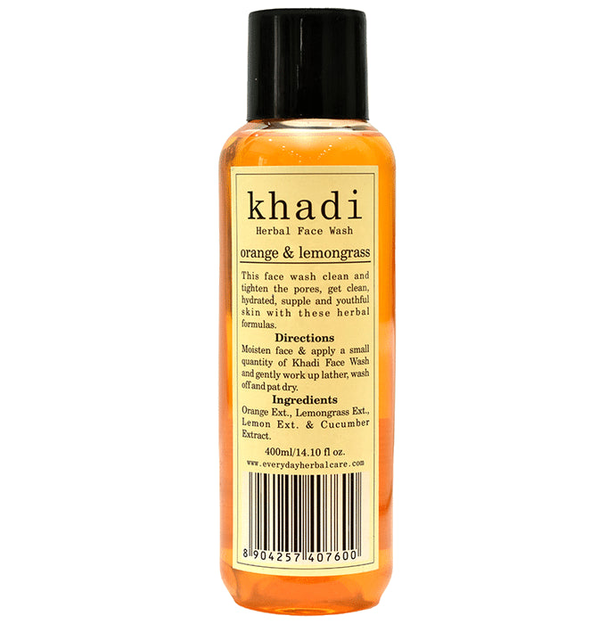 Khadi Herbal Face Wash Orange & Lemon Grass - Classic Derma