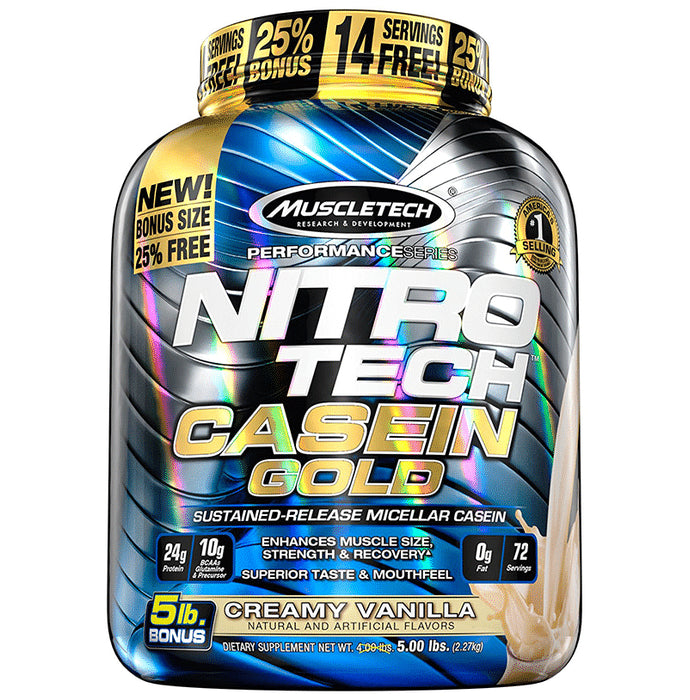 Muscletech Nitro Tech Casein Gold Creamy Vanilla - Classic Derma