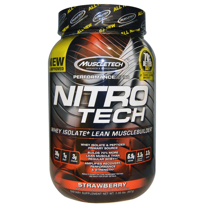 Muscletech Performance Series Nitro Tech Whey Isolate Strawberry - Classic Derma