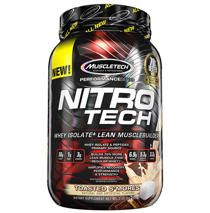 Muscletech Performance Series Nitro Tech Whey Isolate Toasted S'mores - Classic Derma