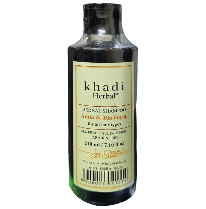 Khadi Herbal Shampoo Amla & Bhringraj SLS Free Sulphate Free Paraben Free - Classic Derma