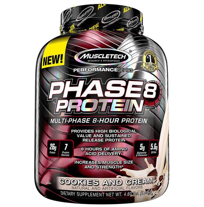 Muscletech Performance Series Phase 8 Protein Powder Cookies & Cream - Classic Derma