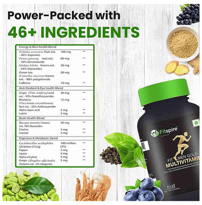 Fitspire Fit Men Gold Multivitamin Tablet (60 Each)