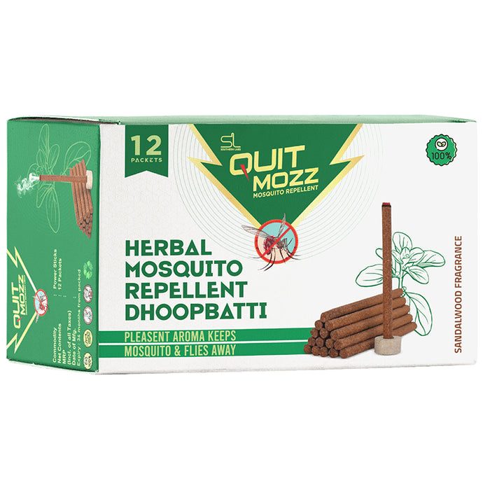 Quitmozz Natural Mosquito Repellent Incense Sticks (120 Each) - Classic Derma