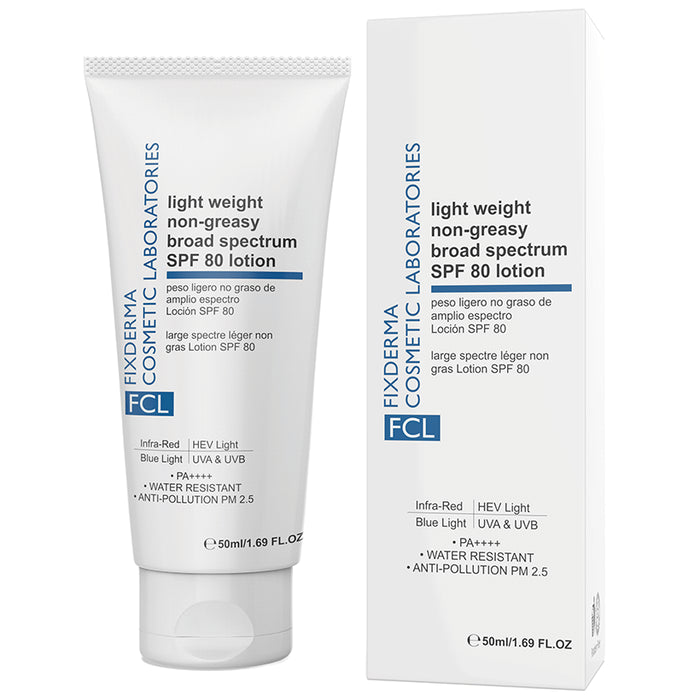 Fixderma FCL Light Weight Non Greasy Broad Spectrum SPF 80 Lotion