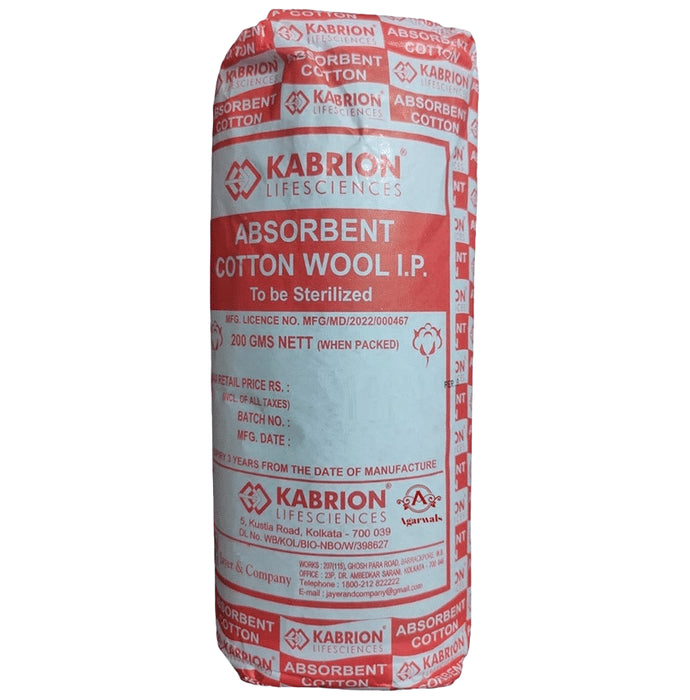 Agarwals Kab Jayer Absorbent Surgical Cotton Wool IP (200gm Each) - Classic Derma