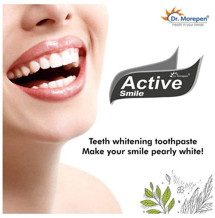 Dr. Morepen Active Smile Charcoal Teeth Whitening Toothpaste Mint