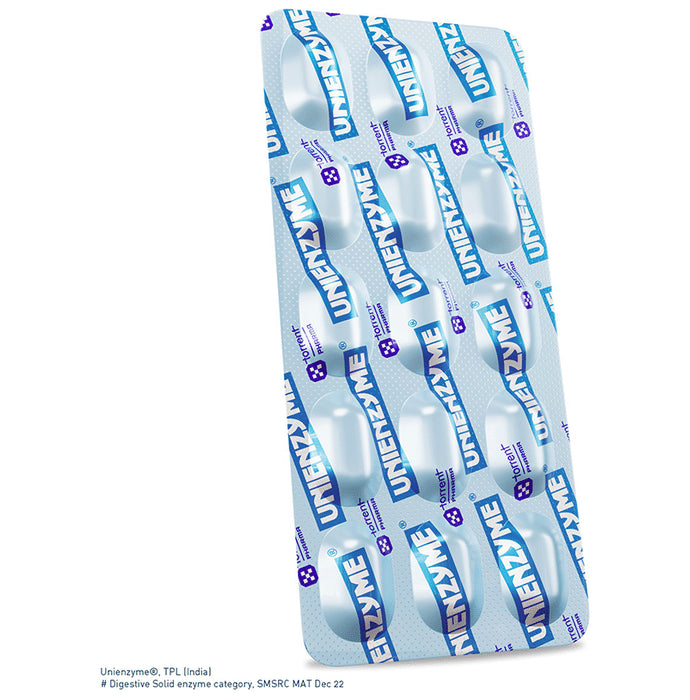 Unienzyme Tablet with Activated Charcoal | For Indigestion, Bloating & Gas | Stomach Care & Liver Care