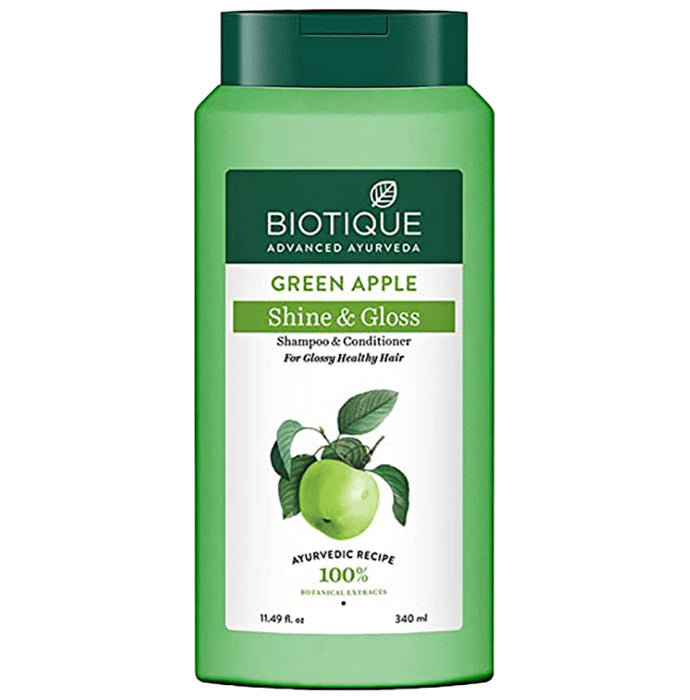 Biotique Bio Green Apple Fresh Shine & Gloss Shampoo & Conditioner - Classic Derma