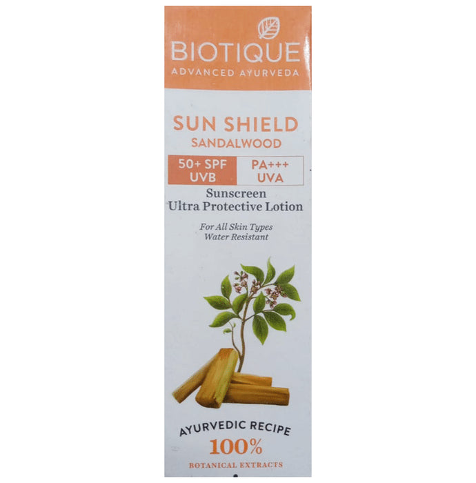Biotique Sun Shield Sandalwood Ultra Protective Face & Body Lotion SPF 50+ PA+++ - Classic Derma