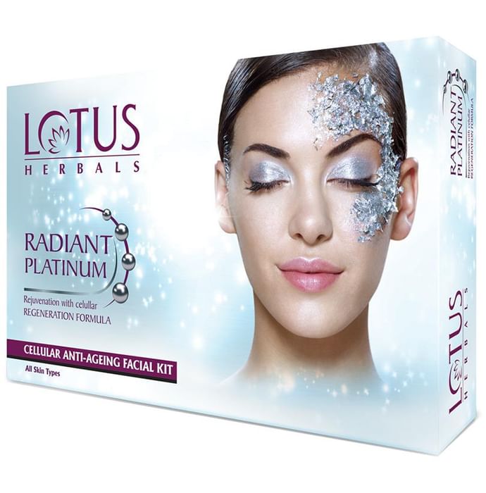Lotus Herbals Radiant Platinum Cellular Anti-Ageing Single Facial Kit - Classic Derma