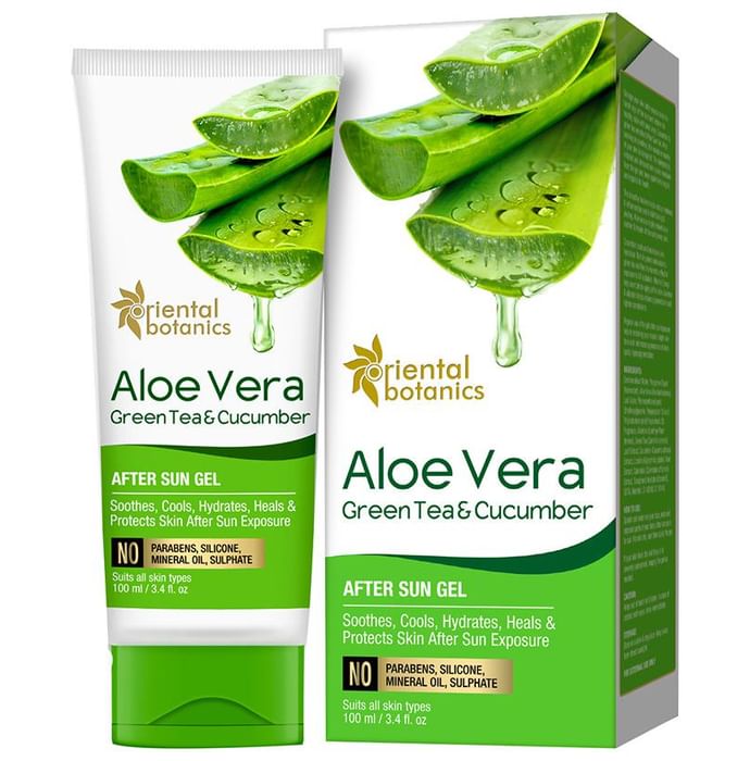 Oriental Botanics Aloe Vera, Green Tea & Cucumber After Sun Gel - Classic Derma