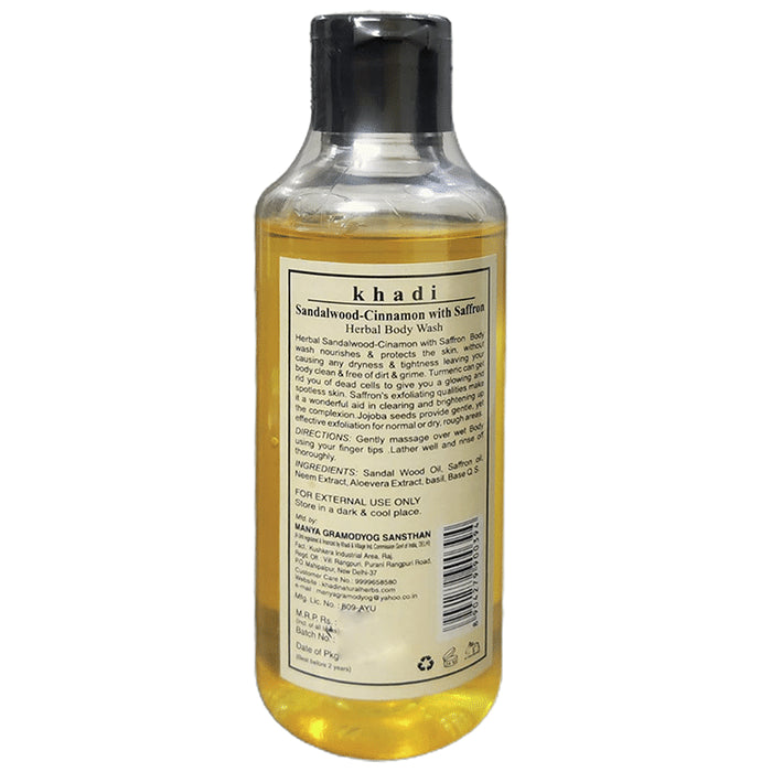 Khadi Natural Herbs Herbal Body Wash Sandalwood-Saffron Paraben & Sulphate Free