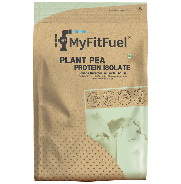 MyFitFuel Plant Pea Protein Isolate Powder Banana Caramel - Classic Derma