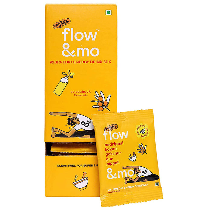 Flow & Mo Ayurvedic Energy Drink Sachet (10gm Each) - Classic Derma