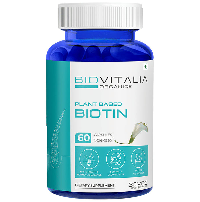 Biovitalia Organics Plant Based Biotin 30mcg Capsule - Classic Derma