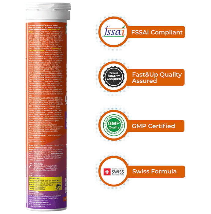 Fast&Up Multivitamin Sports Effervescent Tablet Citrus