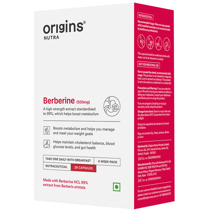 Origins Nutra Berberine (500mg) Capsule - Classic Derma
