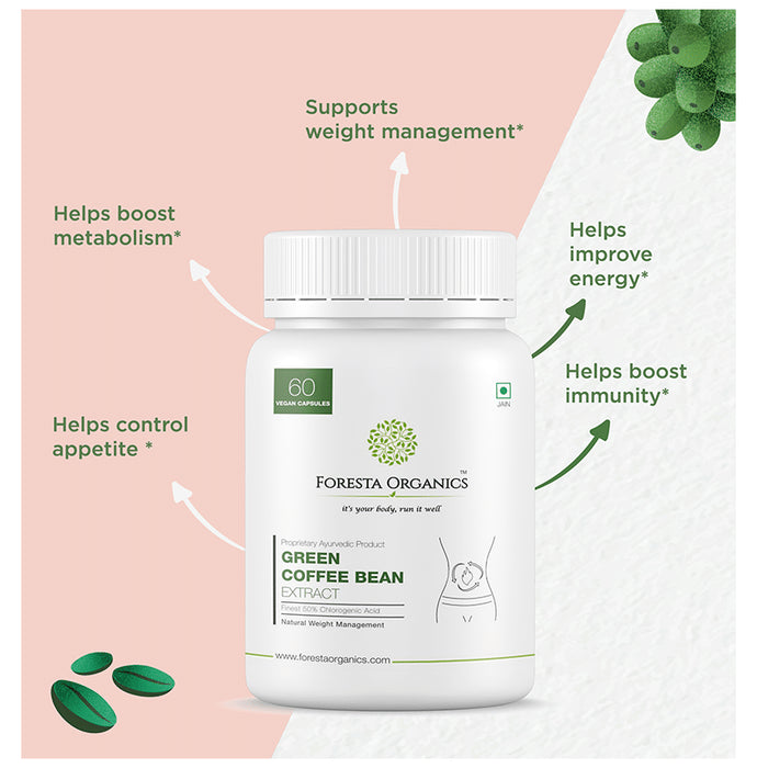 Foresta Organics Green Coffee Bean Extract Vegan Capsule