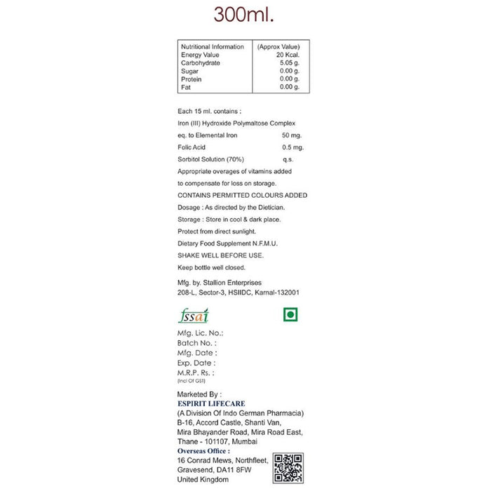 Fosper Syrup Sugar Free