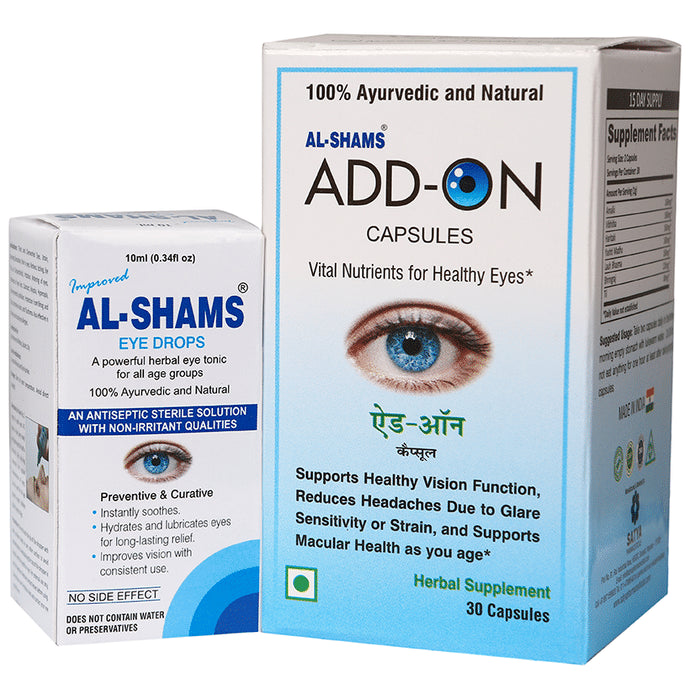 Al-Shams Combo Pack of Eye Drop 10ml & Add-On 30 Capsule - Classic Derma