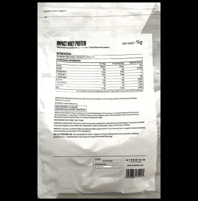 Myprotein Impact Whey Protein Powder Cookie and Cream