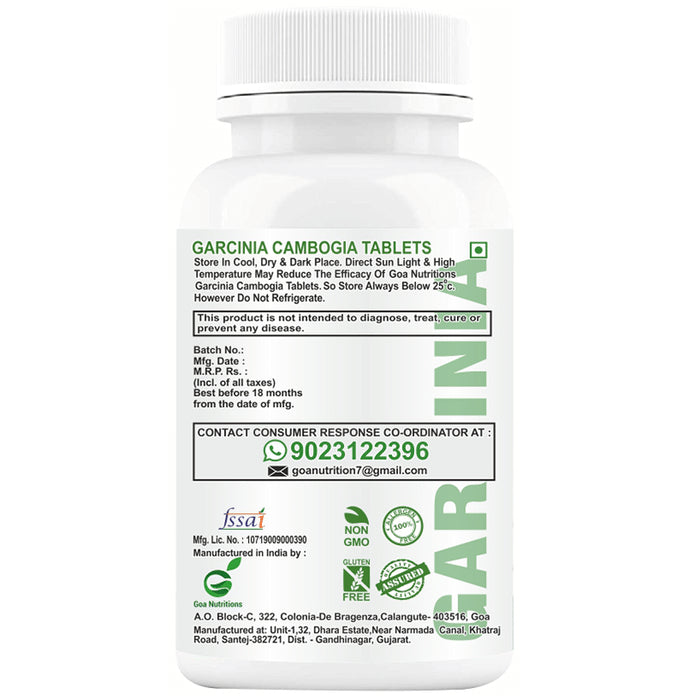Goa Nutritions Garcinia Cambogia Tablet Sugar Free