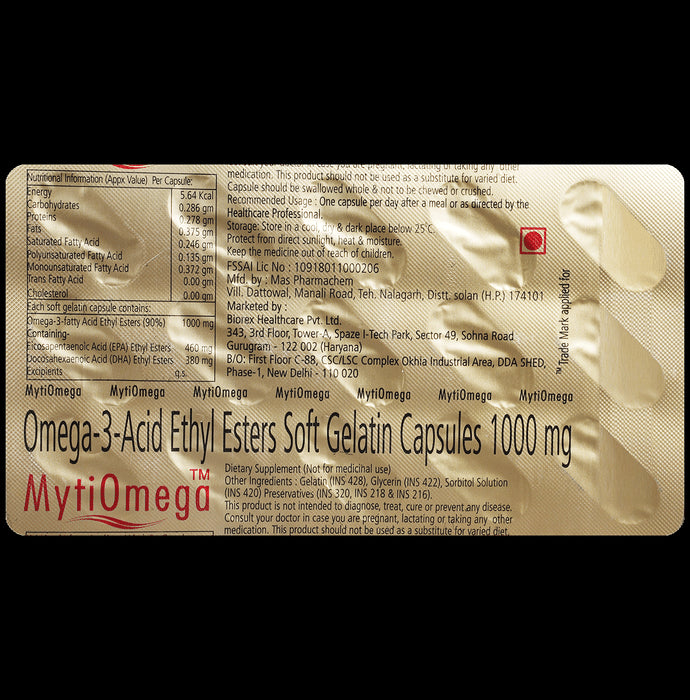Mytiomega Soft Gelatin Capsule