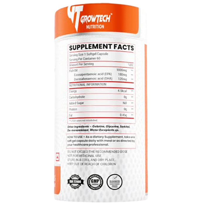 Grow Tech Nutrition Omega-3 Fish Oil Softgel