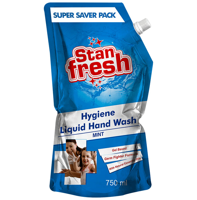 Stanfresh Hygiene Liquid Hand Wash Mint (750ml Each) - Classic Derma