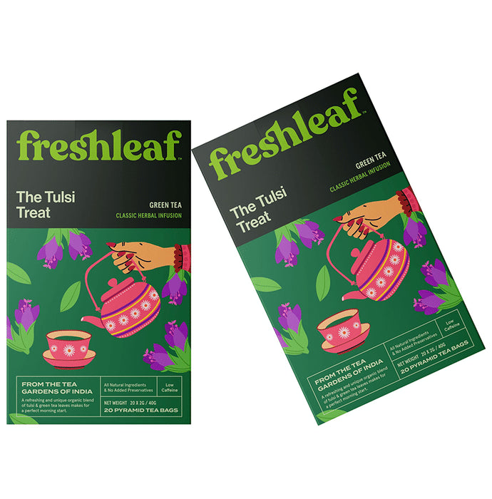 Freshleaf The Tulsi Treat Green Tea Bag (20 Each) - Classic Derma