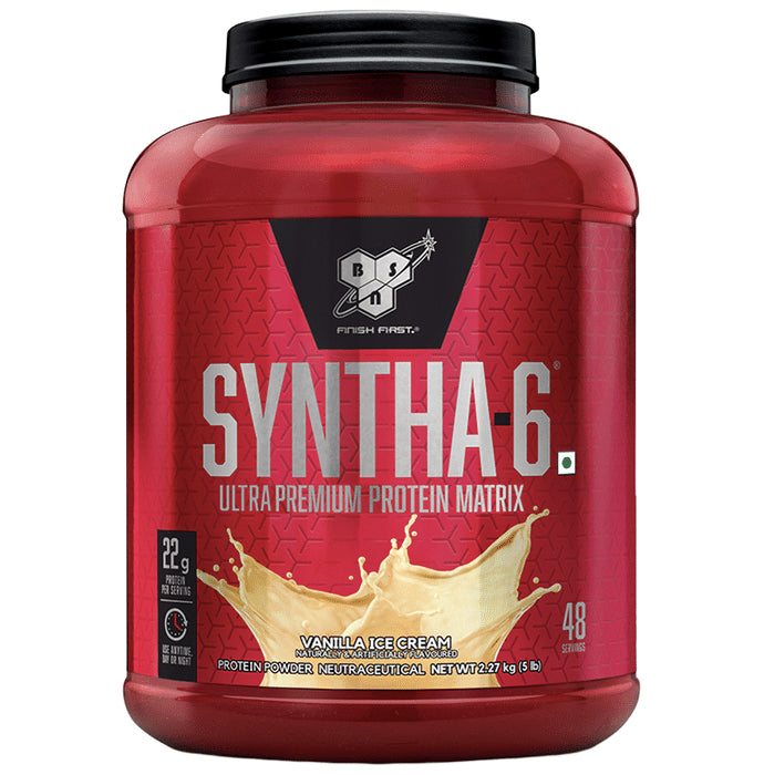 BSN Syntha-6 Protein | For Muscle Building & Recovery | Powder Vanilla Icecream - Classic Derma