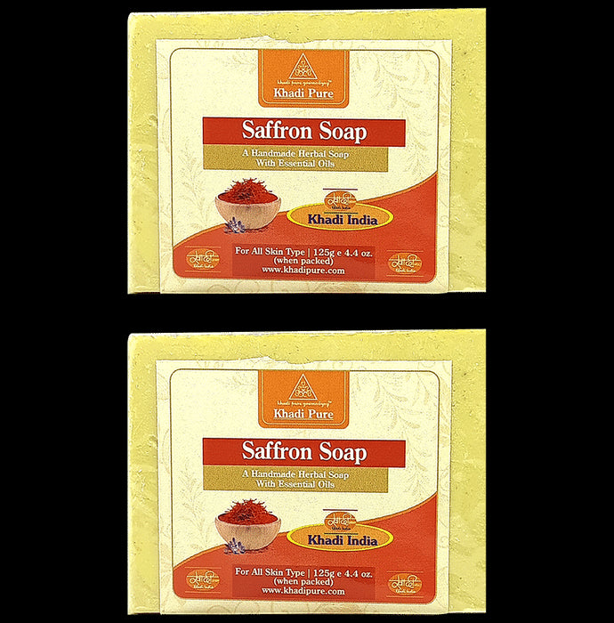 Khadi Pure Saffron Soap (125gm Each) - Classic Derma