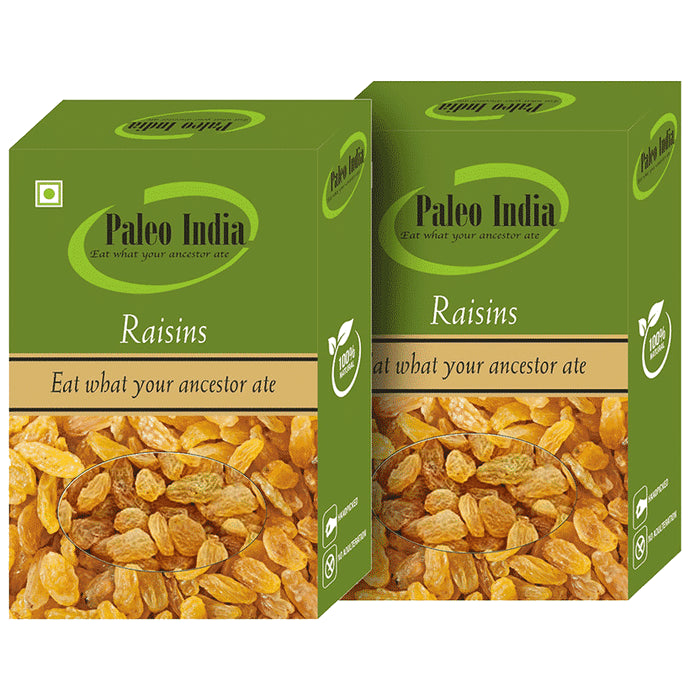 Paleo India Kishmish Golden Raisins (500gm Each) - Classic Derma