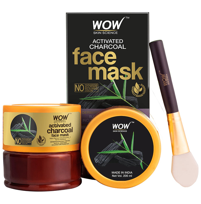 WOW Skin Science Activated Charcoal Face Mask - Classic Derma