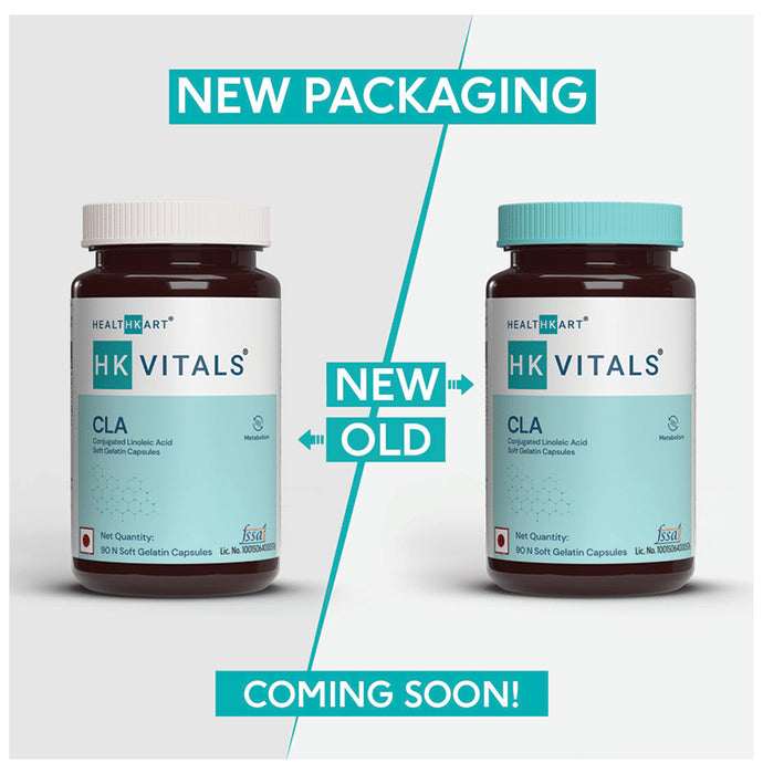 Healthkart HK Vitals CLA (Conjugated Linoleic Acid) 1000mg for Metabolism | Soft Gelatin Capsule