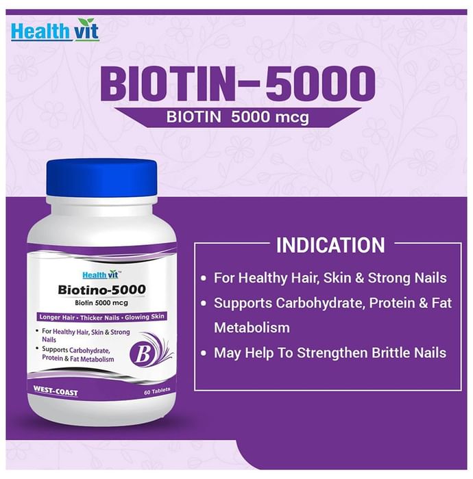 HealthVit Biotino 5000 Tablet